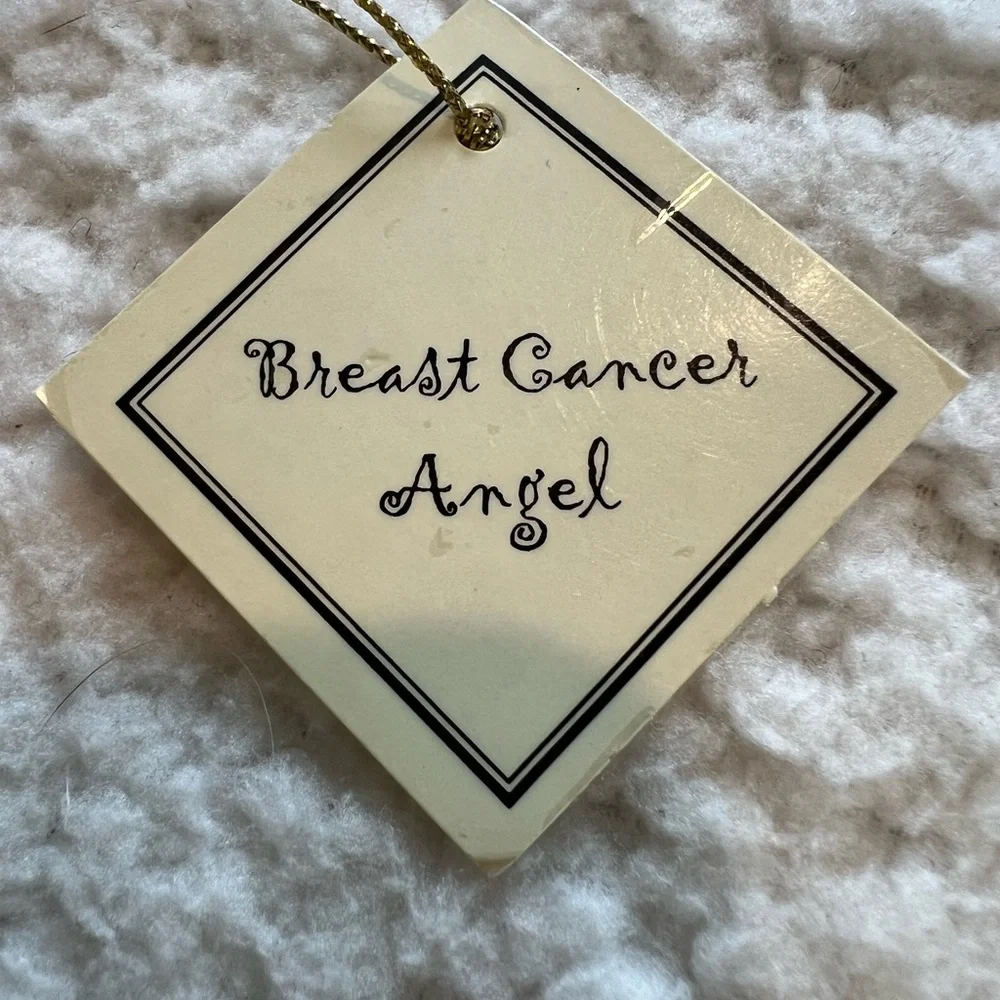 Karen Rossi Silvestri Fanciful Flights Angel Ornament; Breast Cancer Angel - Picture 7 of 8